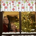 thumbnail image 6 of Christmas Window Curtains, Holiday Decorations, Festive Christmas Style Window Drapery for Home Decor, Polyester, Red White Gray, 137x45cm, 6 of 7