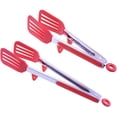 thumbnail image 1 of Pinzas de cocina de 9 y 12 pulgadas, pinzas de cocina con bloqueo de acero inoxidable de primera calidad con puntas de silicona, pinzas antideslizantes para cocinar, resistentes, antiadherentes, 480, 1 of 7