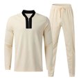 thumbnail image 3 of Wavsuf Men's Sweatsuits Set 2 piece Jogger Set for Men Motion Shirt Sweatshirt and Sweatpants Khaki Size L, 3 of 8