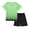 #B Green, variant on Adarl Boys Athletic Shorts Set 2 Piece Quick Dry Short Sleeve T-Shirt and Mesh Shorts Soccer Set for Running, Basketball, Football, Tennis