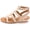 Beige, variant on Womens Heidi Open Toe Casual Platform Sandals, Tan, Size 8.0