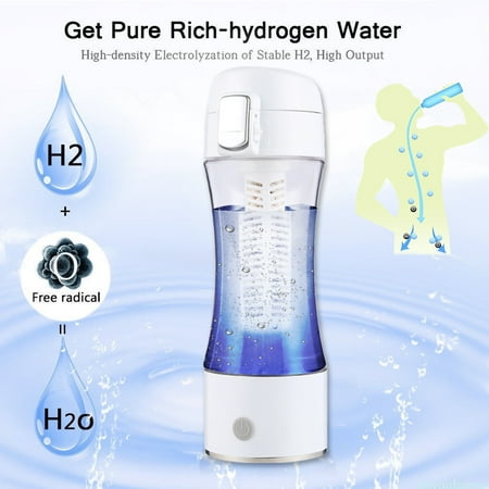 300-400ml hydrogen Rich Water Cup Ionizer Maker Generator Energy Bottle,Leak-proof Purifier Filter,BPA-free,Keep Slim Improve Skin Sleeping Prevent Chronic Anti (Best Hydrogen Water Machine)