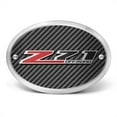 thumbnail image 2 of Chevrolet Z71 Off Road 3D Logo on Carbon Fiber Look Oval Billet Aluminum 2 inch Tow Hitch Cover, 2 of 6