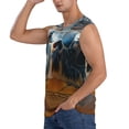 thumbnail image 3 of Balery Realistic Cute Sea Turtle Camisetas sin mangas para hombre, absorbe la humedad y protege contra el mal olor.-Medium, 3 of 7