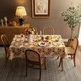 thumbnail image 3 of Sunflower Tablecloth,Orange Floral Table Cloth for Rectangle Tables,Waterproof Resistant Durable Flower Table Cover for Kitchen Dining Room(60 X 102 INCH), 3 of 5