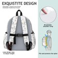 thumbnail image 5 of Unicorn and Heart White Pattern Cute School Backpack with Padded Back and Adjustable Shoulder Straps 13.4"x11"x4.7", 5 of 5