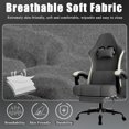 thumbnail image 6 of Ergonomic Gaming Chair with Footrest, Breathable Fabric Computer Chair with Adjustable Lumbar Support, Executive Office Chair with Pocketed Spring Cushion, Gray, 6 of 7