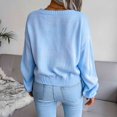 thumbnail image 4 of Tops De Cárdigan Con Cuello En V Para Mujer, Suéteres De Cárdigan De Un Solo Pecho Con Patrón De Nube Blanca Para Mujer, Moda Informal Para El Trabajo Para Vacaciones, 4 of 7