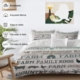 Farm Animal Pattern Vintage Plank Full Size Bed Set,Farmhouse Cow Pig ...