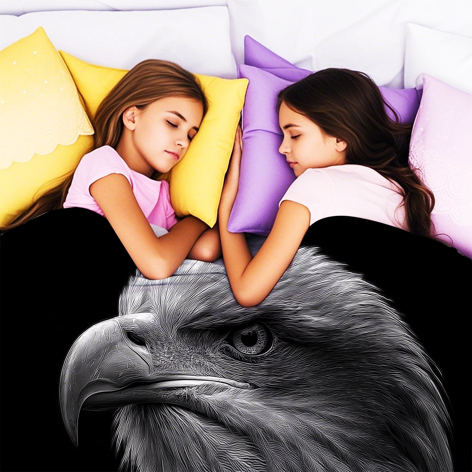 Flannel Fleece Throw Blanket, Soft Large Throw Blanket, Lightweight Cozy Plush Throw Blanket Fit Sofa Bed, 30"x40", Eagle