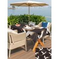 thumbnail image 5 of Outdoor Tablecloth with Umbrella Hole for Patio/Picnic/Party/Camping, White Crane Waterproof Table Cloth Rectangle Table Cover Washable, Vintage Chinese Auspicious Cloud Art Brown (60"x 120"), 5 of 8