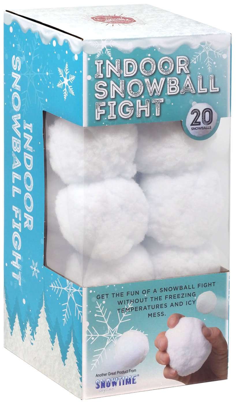Snowtime Anytime! Indoor Snowball Fight (20 Snowballs) 
