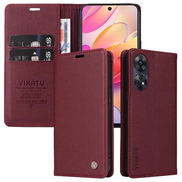 Funda para OPPO Reno 8T 4G Estuche de Cuero PU Tipo Cartera con Ranuras para Tarjetas y Cierre Magnético