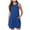 Blue, variant on Womens Sleeveless Mini Tank Dress - Casual Workout Sport Tennis Athletic Dress with 2 Pockets. Made of 60% Polyester, 35% Rayon, 5% Spandex. for Summer Sports & Daily Wear
