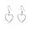 A-Sterling Silver, variant on Solid 925 Sterling Silver 1.8CM Hollow Heart Drop Earrings for Women Teens Sweet Love Dangle Earrings