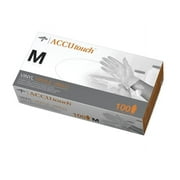 Accutouch Synthetic Exam Gloves - CA OK,Clear,Medium,Box of 100