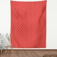 thumbnail image 3 of Asbtract Sofa Upholstery Fabric by the Yard, Print of Dotted Hexagon Strawberry Exterior Themed Geometric Shapes, Decorative Fabric for DIY & Home Accents, 3 Yards, Mint Green and Coral by Ambesonne, 3 of 4