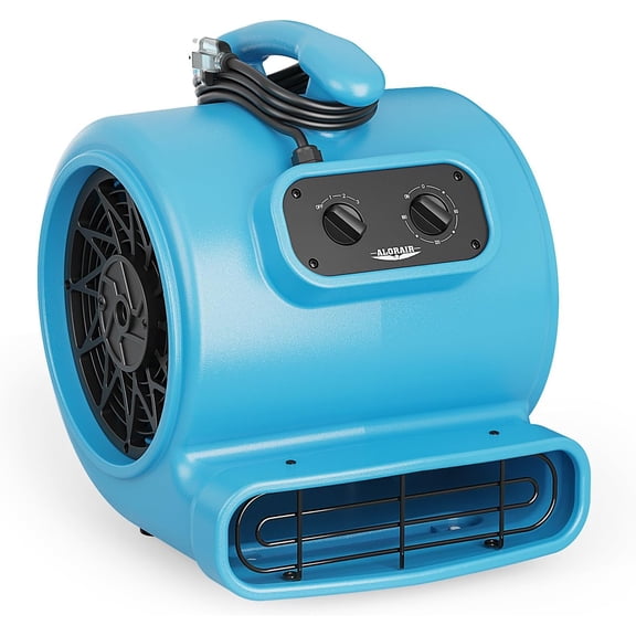 ALORAIR 3000 CFM Air Mover Blower Fan for Industrial, Floor Drying Fan, Carpet Dryer - Timer, Stackable, 3 Speeds, 5 Adjustable Angles Ideal for Water Damage Restoration and Plumbing