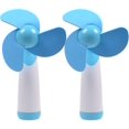 thumbnail image 1 of Mini Handheld Fan Personal Fan Battery Soft Foam Blades Powered for Home and Travel 2PC Blue, 1 of 5