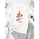 thumbnail image 2 of Women's Casual Graphic Tee - Liquid Champagne Design, Round Neck Short Sleeve, Lightweight Polyester Fabric, Perfect for Summer Outfits and Casual Attire, 2 of 6