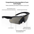 thumbnail image 3 of Gafas tácticas polarizadas para ciclismo y deportes extremos con 3 lentes intercambiables (amarillo, gris, transparente) - Protección UV400, resistentes a impactos y cómodas para uso prolongado., 3 of 6