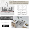 thumbnail image 4 of Stylish Undermount 32" Stainless Steel Double Bowl Workstation Kitchen Sink with 7 accs S-601WK, 4 of 15