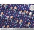 thumbnail image 3 of Soimoi Blue Cotton Poplin Fabric Mermaid & Starfish Ocean Decor Fabric Printed Yard 58 Inch Wide, 3 of 3