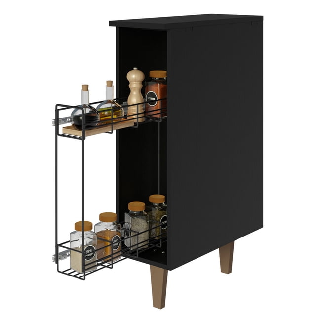 Gabinete Organizador de Cocina Madesa Nice Color Negro 10