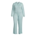 thumbnail image 5 of Secret Treasures Women's Ribbed Full Zip Hoodie and Pants Set, 2-Piece, 5 of 5