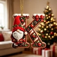 thumbnail image 4 of romoty Personalized Christmas Letter Ornaments, Cute Gnome Kitten Initial Pendants, 2D Flat Acrylic Monogram Tree Car Mirror Decor, 4 of 6