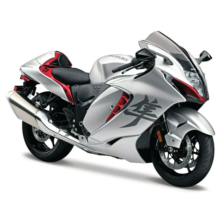 2022 Suzuki Hayabusa Silver Metallic 1/12 Die Cast