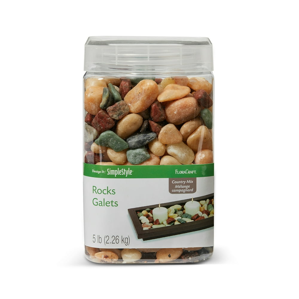 FloraCraft Vase Filler Rocks 5 pound Country Mix