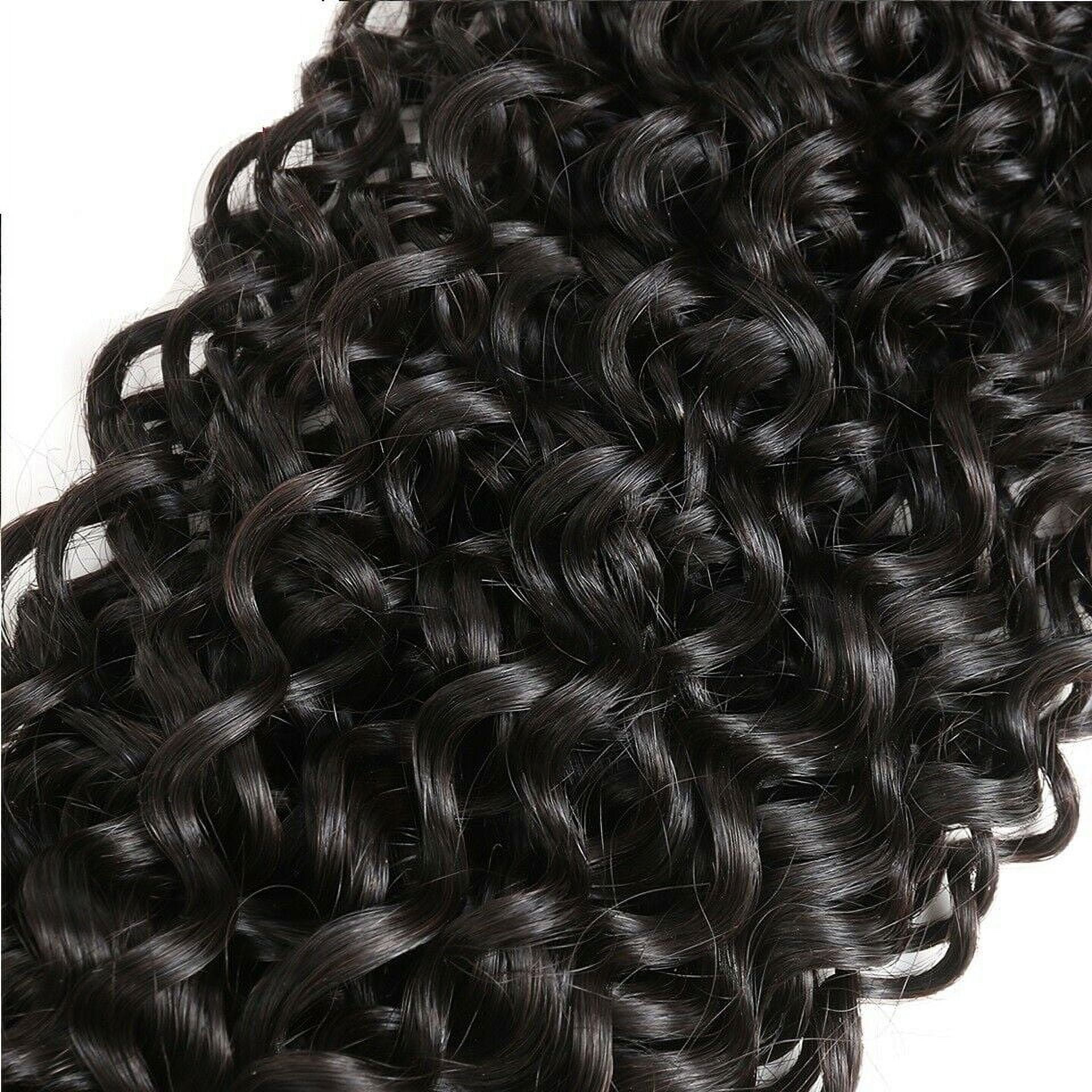 USTAR Unprocessed Remy 9A Human Hair Weave Jerry Curly Natural Black Color 1B - 24,24,26 INCH (3 Bundles)