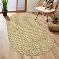 thumbnail image 2 of FairOnly Camel 3'x5'Contemporary Non Slip Area Rug for Bedroom Stain Resistant Low Pile Herringbone Pattern Soft Floor Rug for Living Room Kitchen, 2 of 7