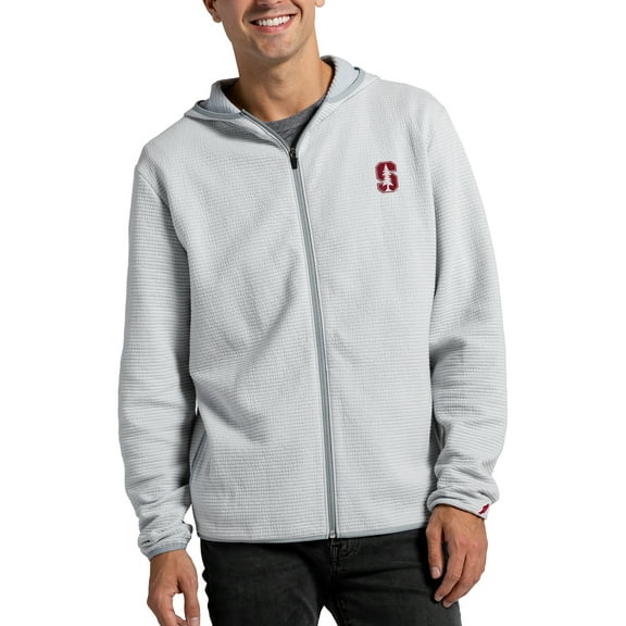 Men's League Collegiate Wear Gray Stanford Cardinal Summit Full-Zip Hoodie