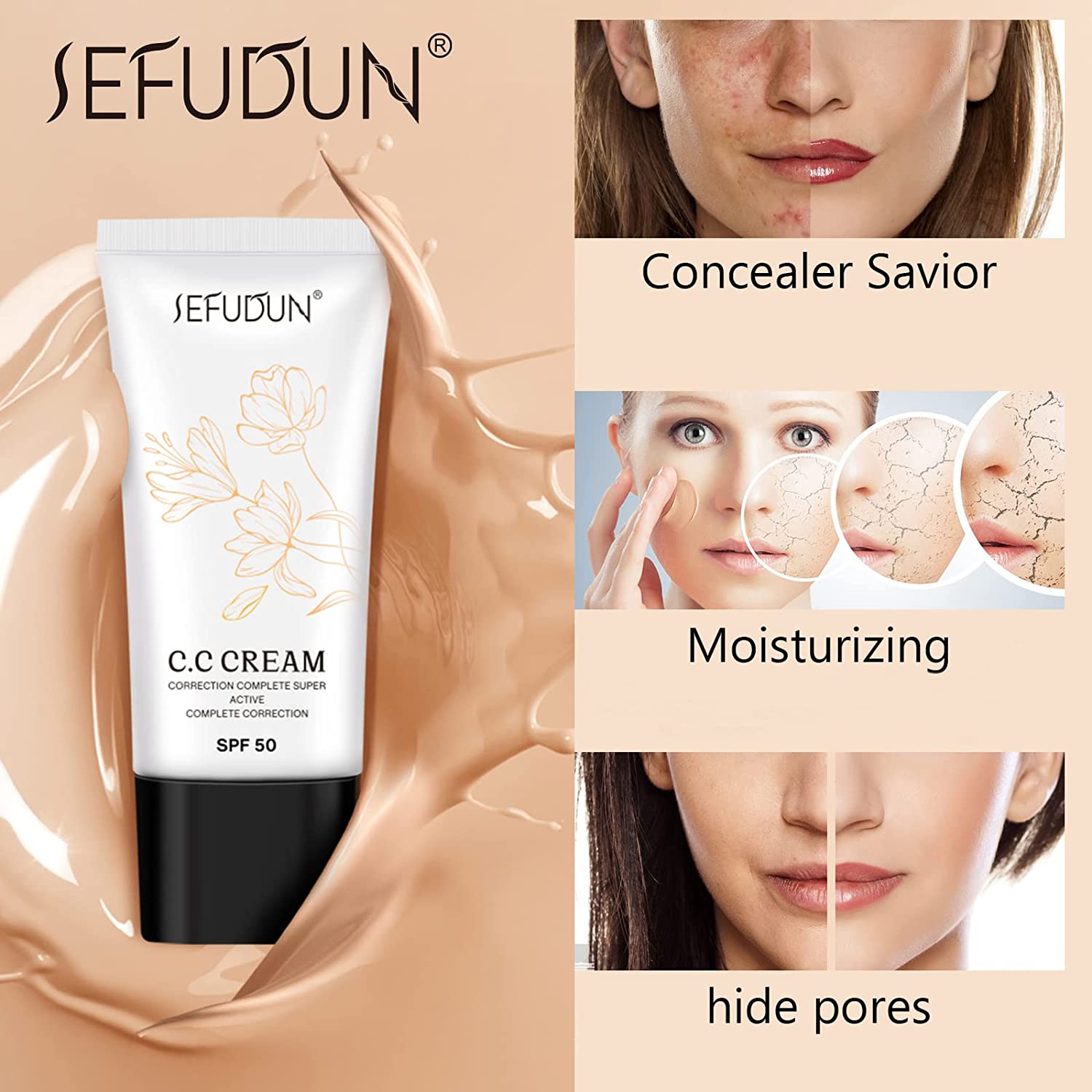 CC Cream 2 Pack, CC Cream Self Adjusting for Mature Skin, Super Active 