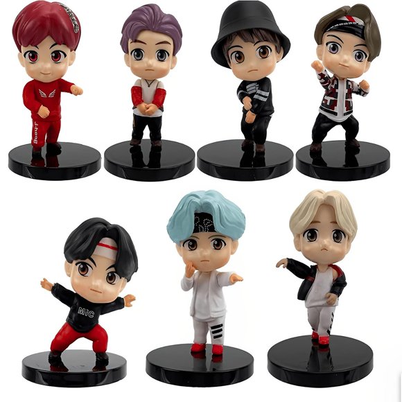 7pcs Bts Cake Toppers Character Set Of Action Figures Toysbts Mini Dolls Birthday Party Supplies Car Desktop Bts Birthday Decorations1 Exqui
