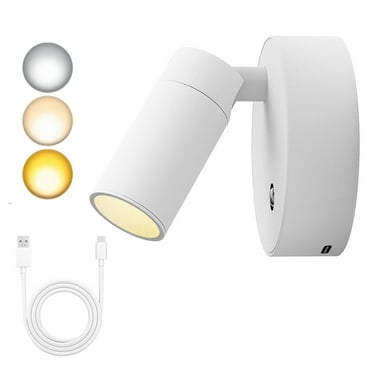 JSOT Wireless LED Spot lights Indoor, Rechargeable Magnetic Wall Light, 3 Color Infinite Dimming Picture Lights, SpotLights for Plant, Artwork, Dormitory, Bedroom, Office