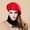 Red, variant on French Beret Hat for Women Floral Decor Vintage Wool Feel Cap Soft Warm Retro Style Winter Accessory for Daily Wear and Streetwear