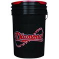 thumbnail image 3 of Diamond Sports 6-Gallon Black Ball Bucket with 18 11YSC 11-inch Yellow Softballs, 3 of 3