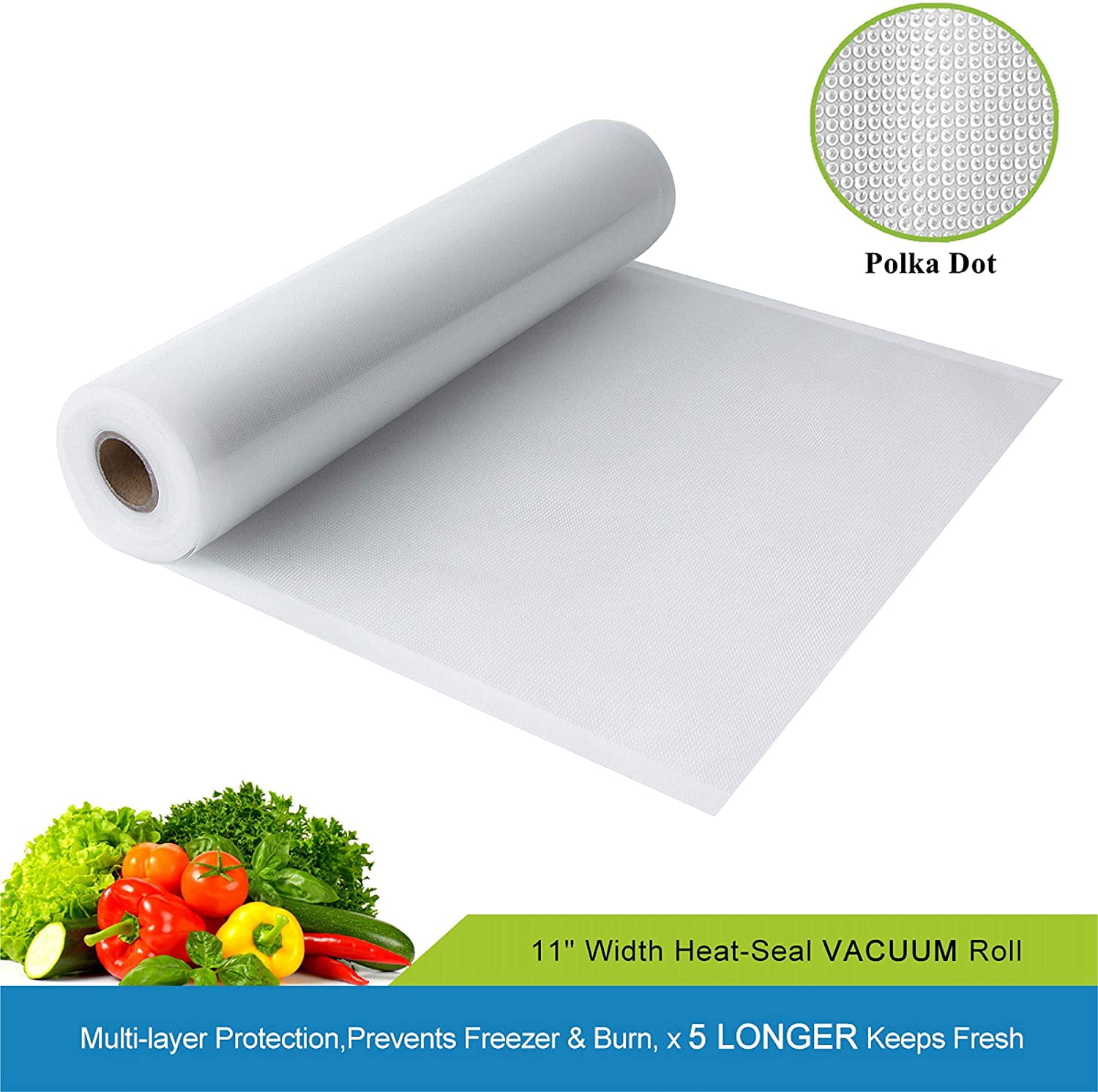 Details about   Vacuum Sealer Bags.11"x25' Commercial Grade Food Saver Bags Roll,BPA Free 4Rolls