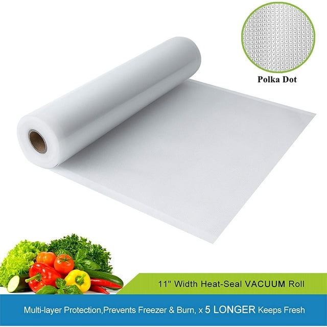 Sacs pour Scelleuse sous Vide 11 Pouces x 25 Pieds -2 Rouleaux pour FoodSaver, 4 Mil Sans BPA, Congélateur, sous Vide, 11 Pouces x 25 Pieds -2 Rouleaux, Transparent