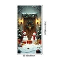 thumbnail image 3 of FastXmas 2.95 x 5.9 Ft Christmas Style Door Curtain Christmas Hanging Backdrop Santa Claus Deer Door Curtain Xmas Pendant Cover Christmas Door Decor for Home Wall Background Cloth Winter Holiday, 3 of 6