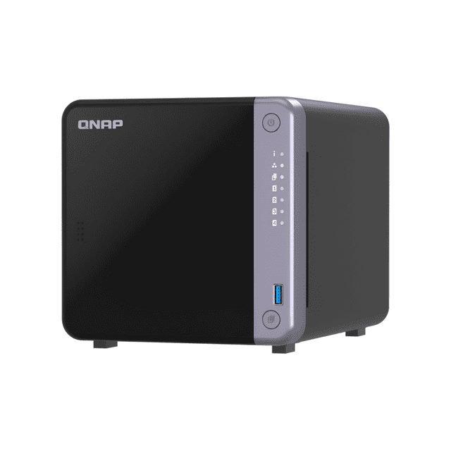 Servidor NAS QNAP 4 Bahías Procesador Quad Core 4 GB RAM negro 16.5