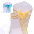 thumbnail image 1 of 40Pcs Exquisite Workmanship Chair Bow Sash Wear-resistant Polyester Bow Knot Organza Chair Sashes Wedding Decoration, 1 of 8