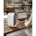 thumbnail image 5 of Space Heater, Portable Heater for Indoor Use, Small Electric Heaters with Overheat & Tip-Over Protection, Mini Desk Heaters for Office Bedroom Bathroom, Compact & Efficient Heating, White, 5 of 8