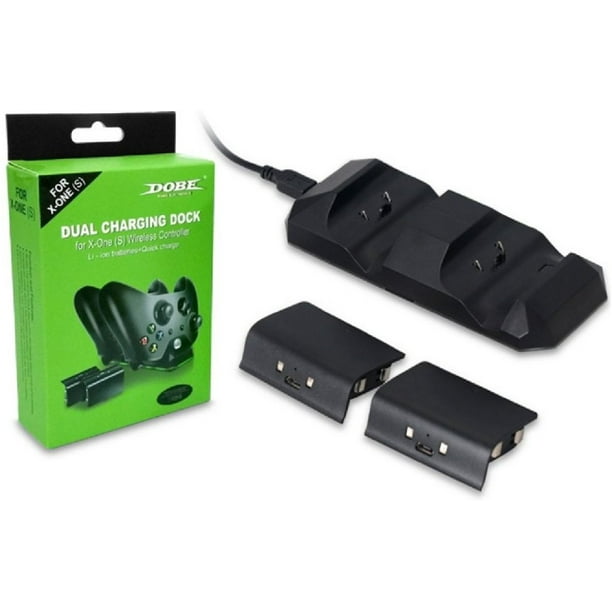 dobe xbox one s controller dual charging dock with 2 rechargable