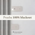 thumbnail image 2 of Cortinas Blackout para Recamara y Sala - Cortina 100% Blackout Look Lino - Aislamiento Térmico y Reducción Ruido - 2 Paneles - Cortinas 213 x 132cm Gris Medio, 2 of 16
