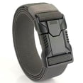 thumbnail image 2 of TEAJOPSUU Men's Lightweight-Duty Nylon Belt with Quick Release Plastic Buckle- Adjustable Utility Belt for Outdoor Work Hiking Cargo Pants Trim to Fit Dark Gray, 2 of 7