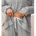 thumbnail image 3 of HEARTNICE Women Pajama Sets, Button Up Long Sleeve knit Sleepwear Soft Lounge Pjs,(Light Grey Mel,S), 3 of 4